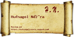 Hufnagel Nóra névjegykártya