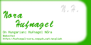 nora hufnagel business card